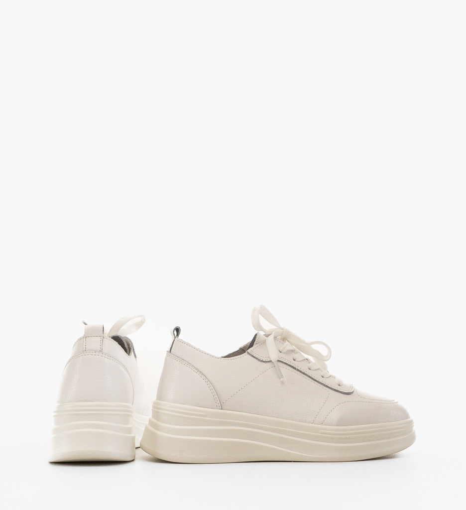Sneakers Dama Haley Albi - Confort și Stil Urban - imagine 4