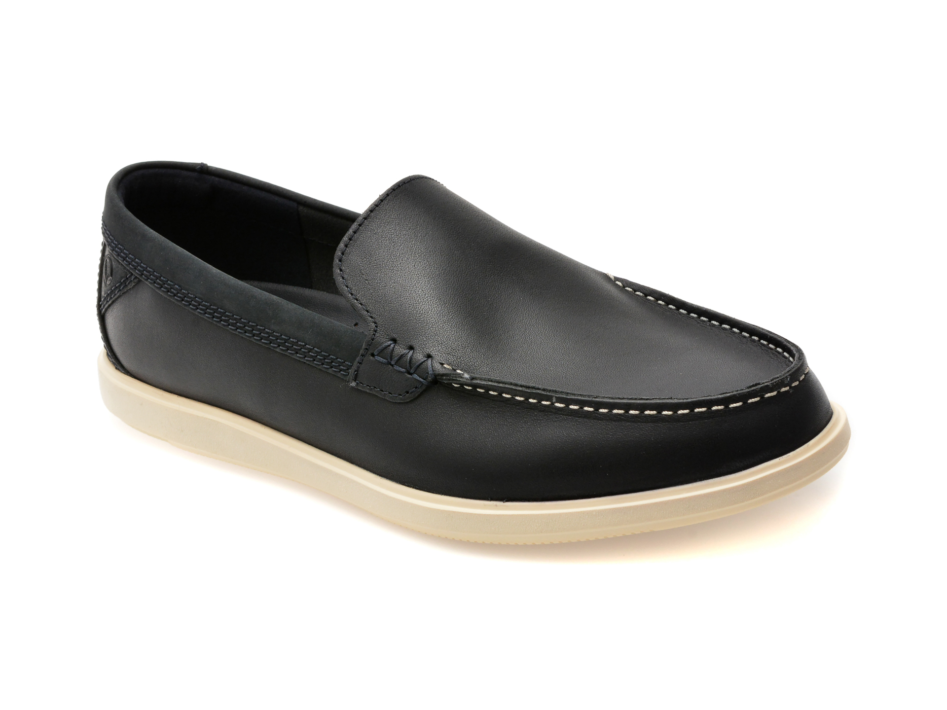 Mocasini Clarks Bratton, Piele Naturală Bleumarin