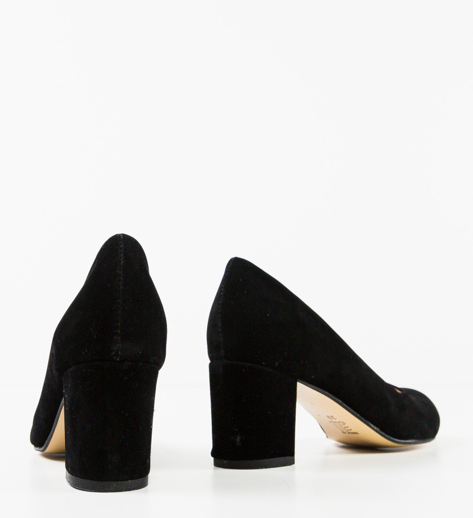 Pantofi Azura cu Toc Eleganți Negri - imagine 7