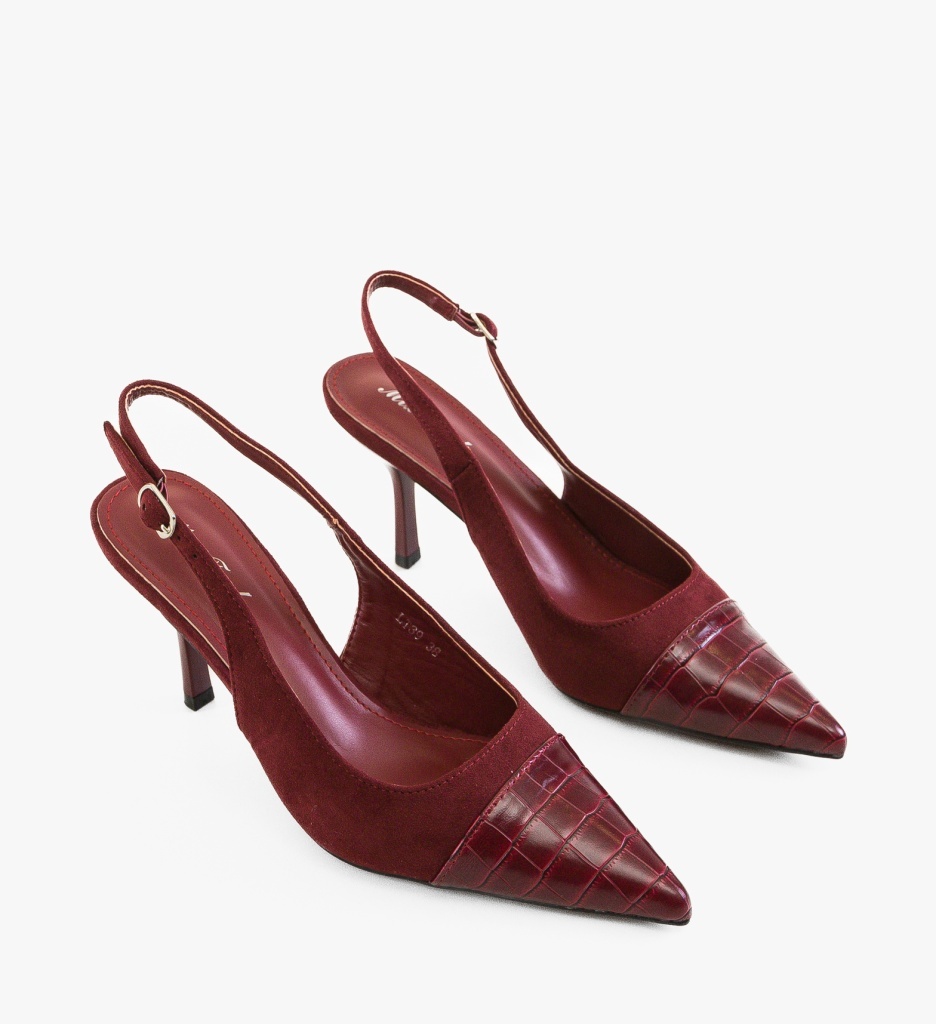 Pantofi dama Hegrid Grena eleganți - imagine 2