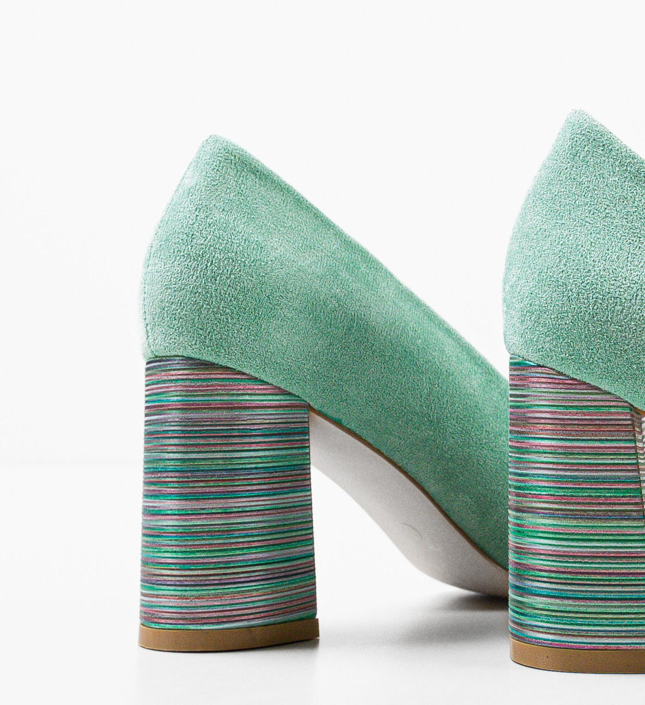 Pantofi cu Toc Ferne Turcoaz - Eleganță și Stil - imagine 7