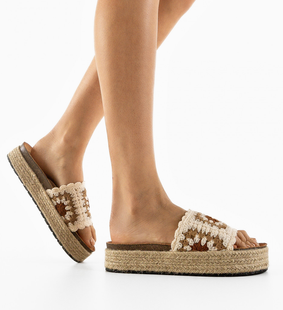 Papuci Dama Chinon Bej | Confort & Stil - imagine 2