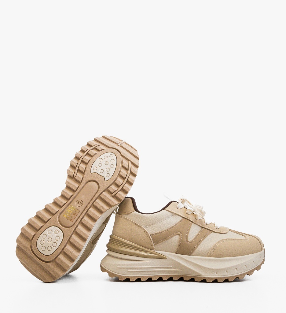 Sneakers Dama Senso Bej | Confort și Stil - imagine 5