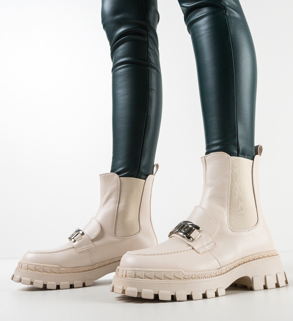 Ghete Dama Sufyan Bej - Elegante si Confortabile - imagine 2