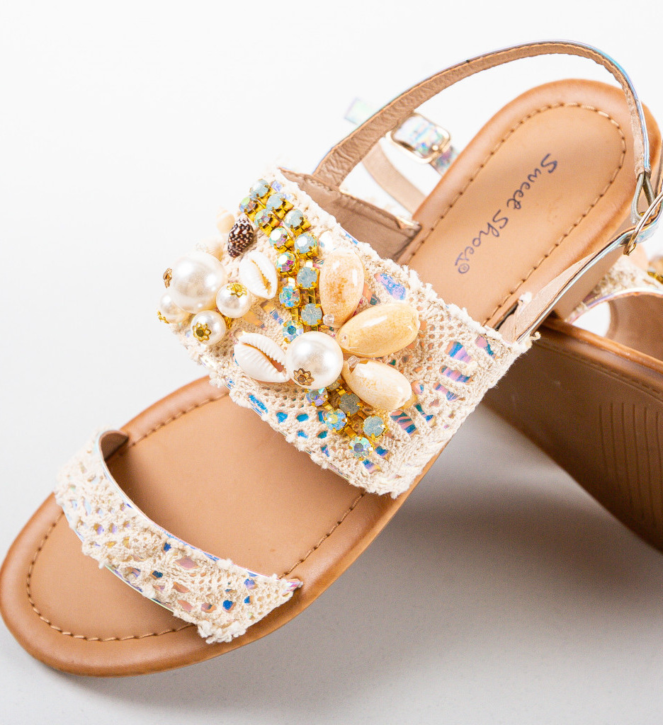 Sandale Dama Joana Argintii Elegante - imagine 8