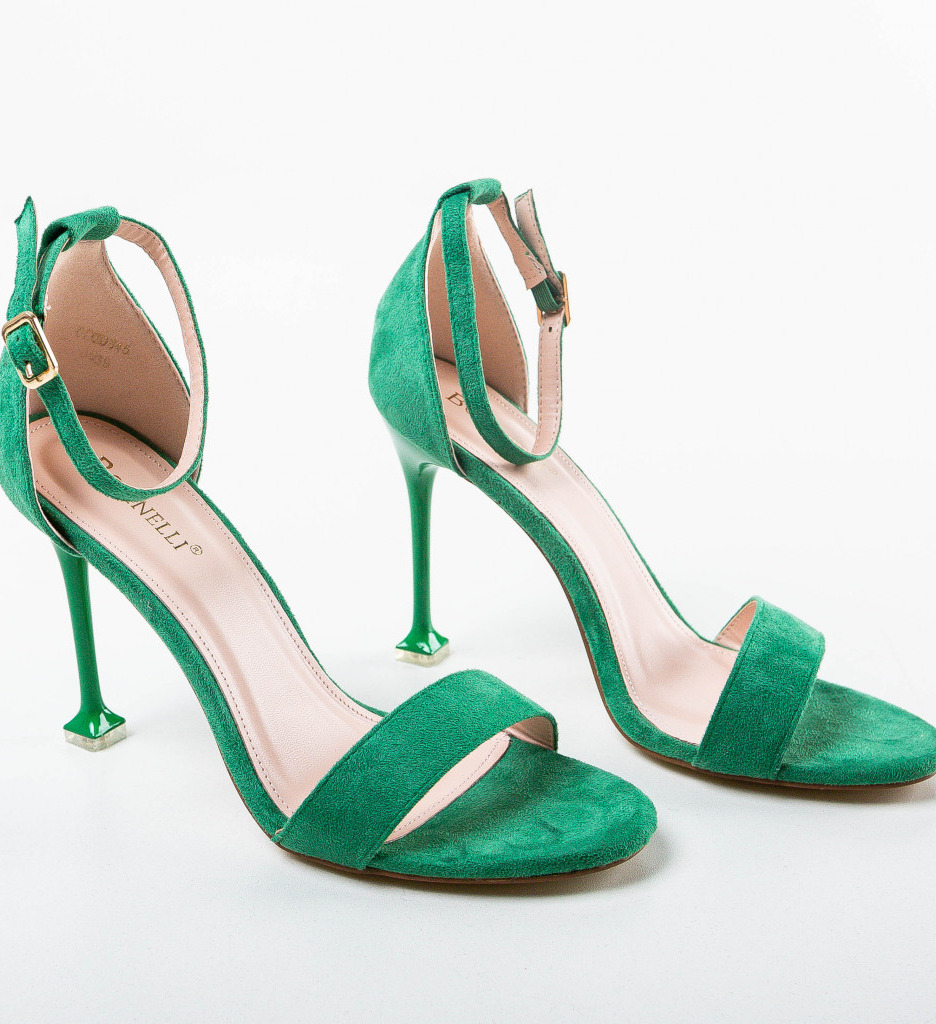 Sandale Brock Verzi cu Toc Elegante - imagine 7