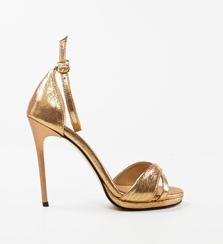 Sandale Toc Nuda Bronze - Eleganță și Stil - imagine 4