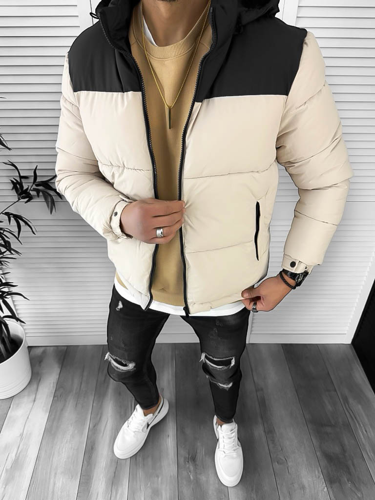 Geaca Barbati de Iarna Imblanita Bej | Stil si Confort