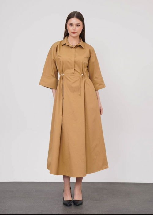 Rochie Cămăși Camel Eleganta | Shopika