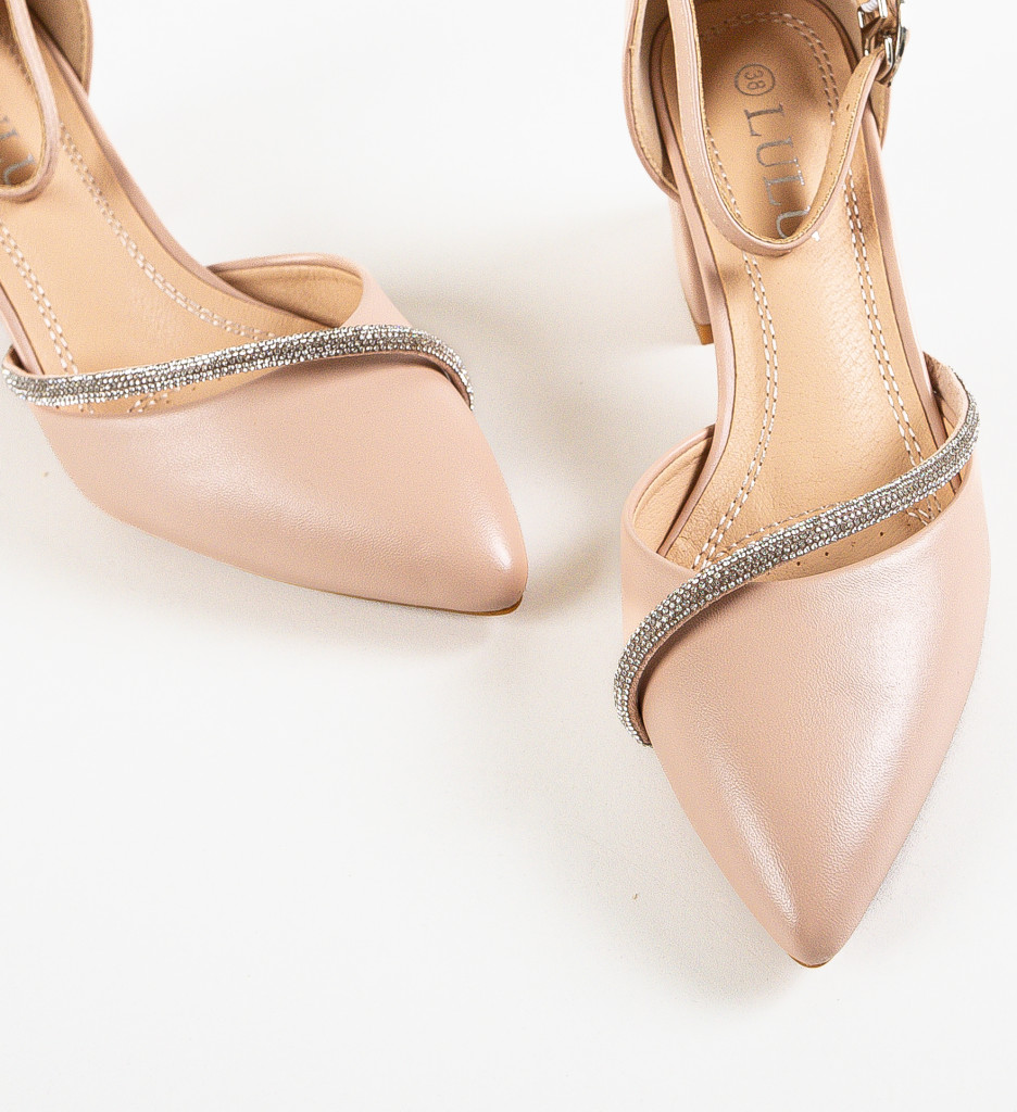 Pantofi Pamela Roz cu Toc Eleganți - imagine 6
