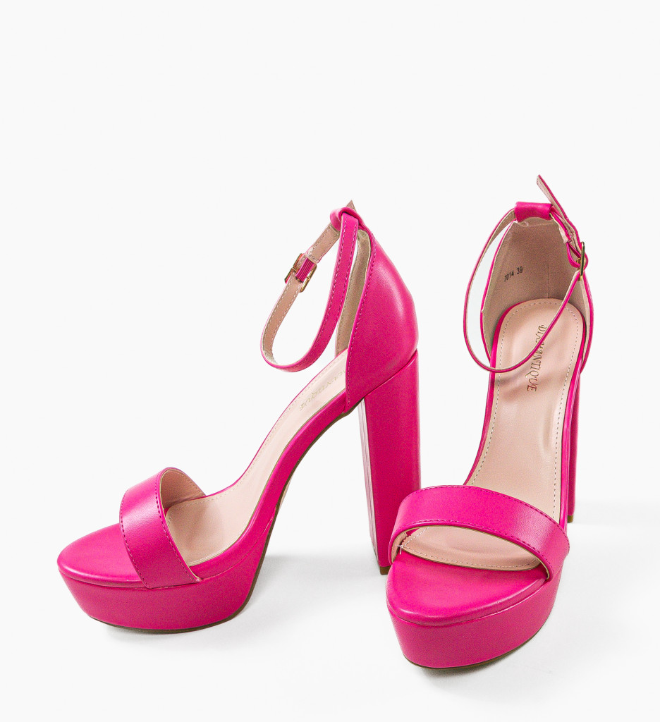 Sandale cu toc Reich Fuchsia - Eleganță și Stil - imagine 5