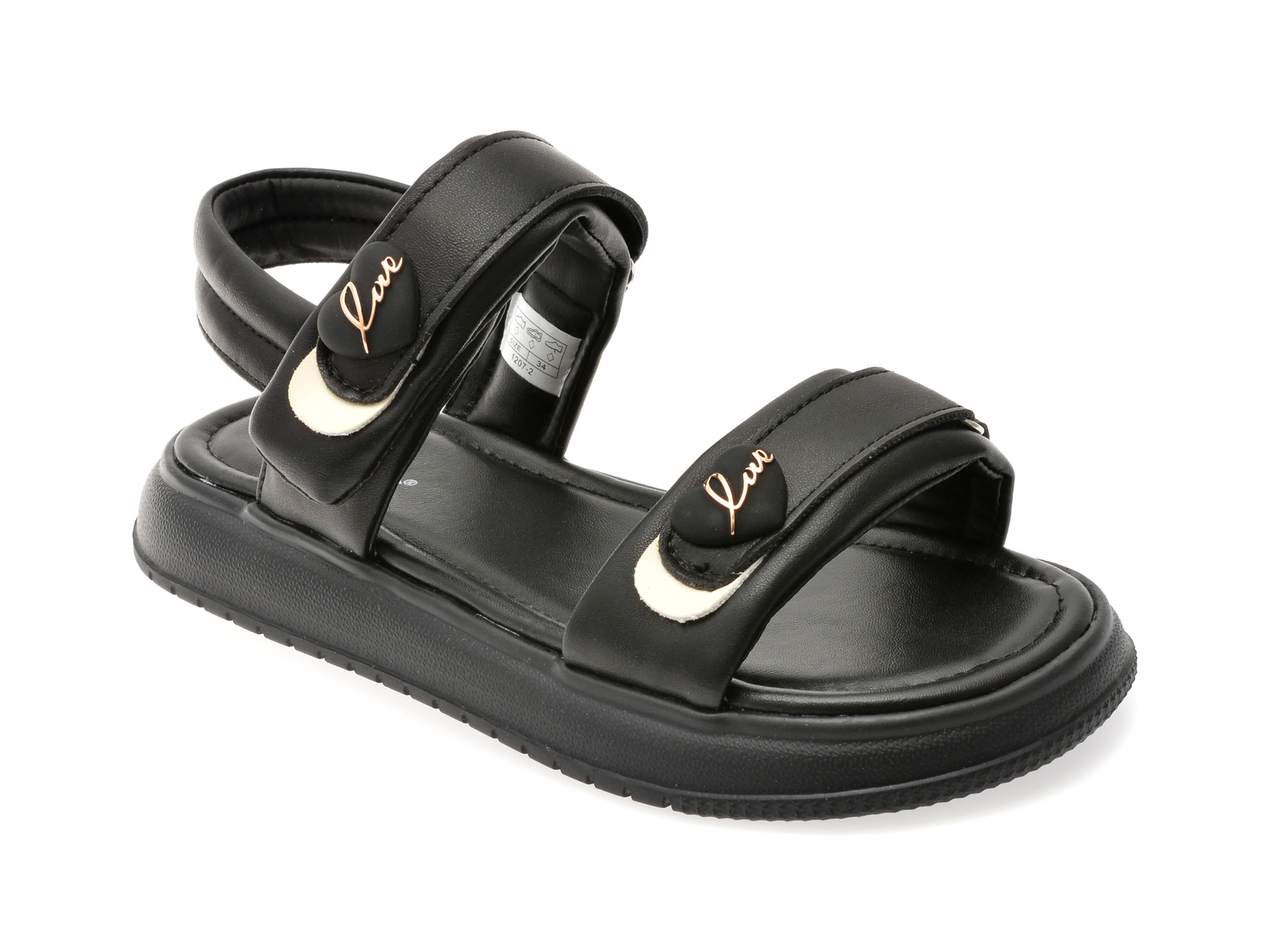 Sandale Selection Kids Negre | Piele Ecologică