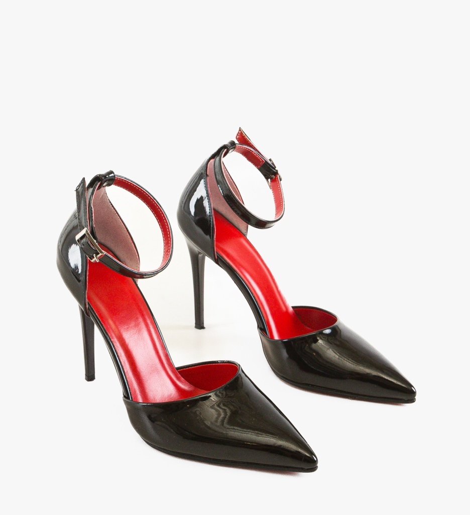 Pantofi Dama Manba Negri Eleganți cu Toc - imagine 2