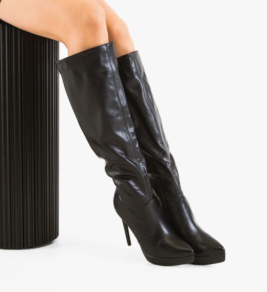 Cizme Byre Negre | Eleganță și Stil - Depurtat - imagine 2