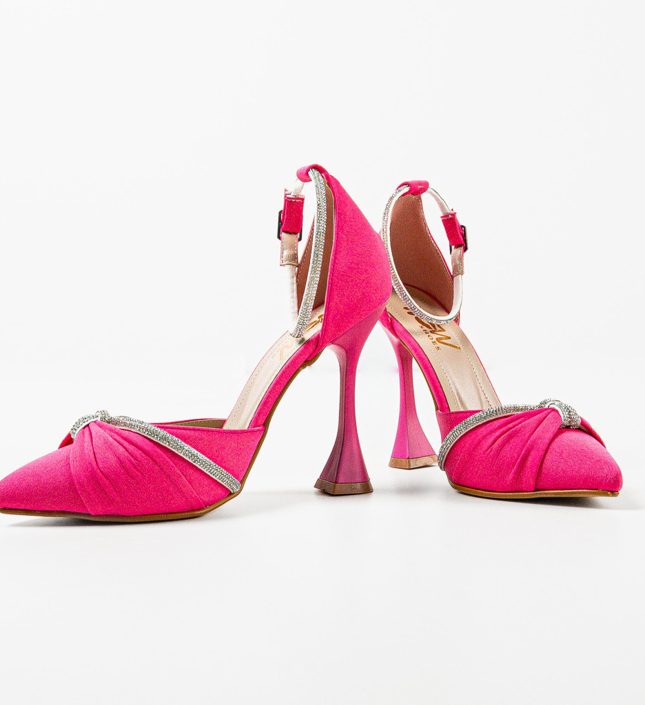 Pantofi dama Ampyl Roz cu Toc Eleganți - imagine 7