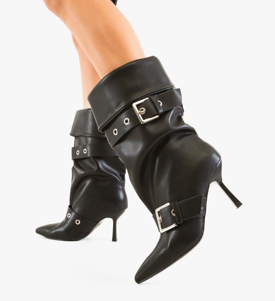 Botine Dede Negre Depurtat - Eleganță Urbană - imagine 2