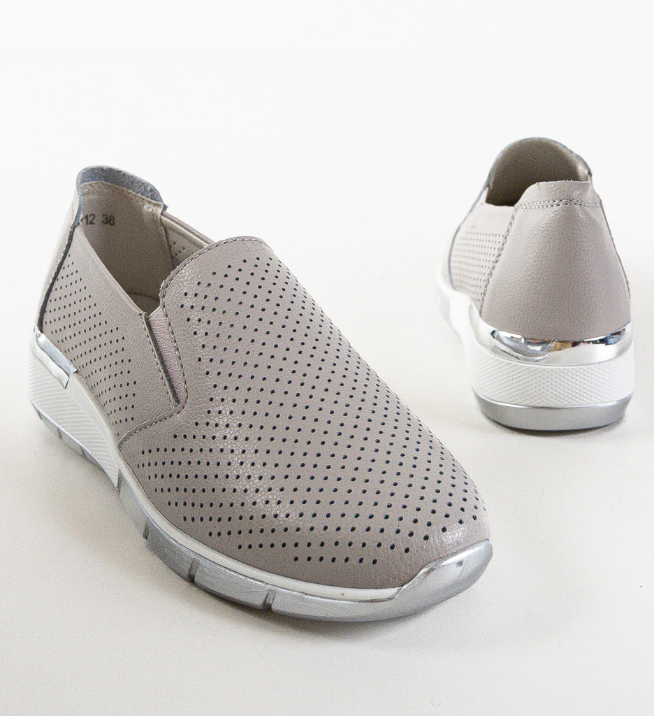 Pantofi Pufine Gri | Confort și Stil Casual - imagine 9