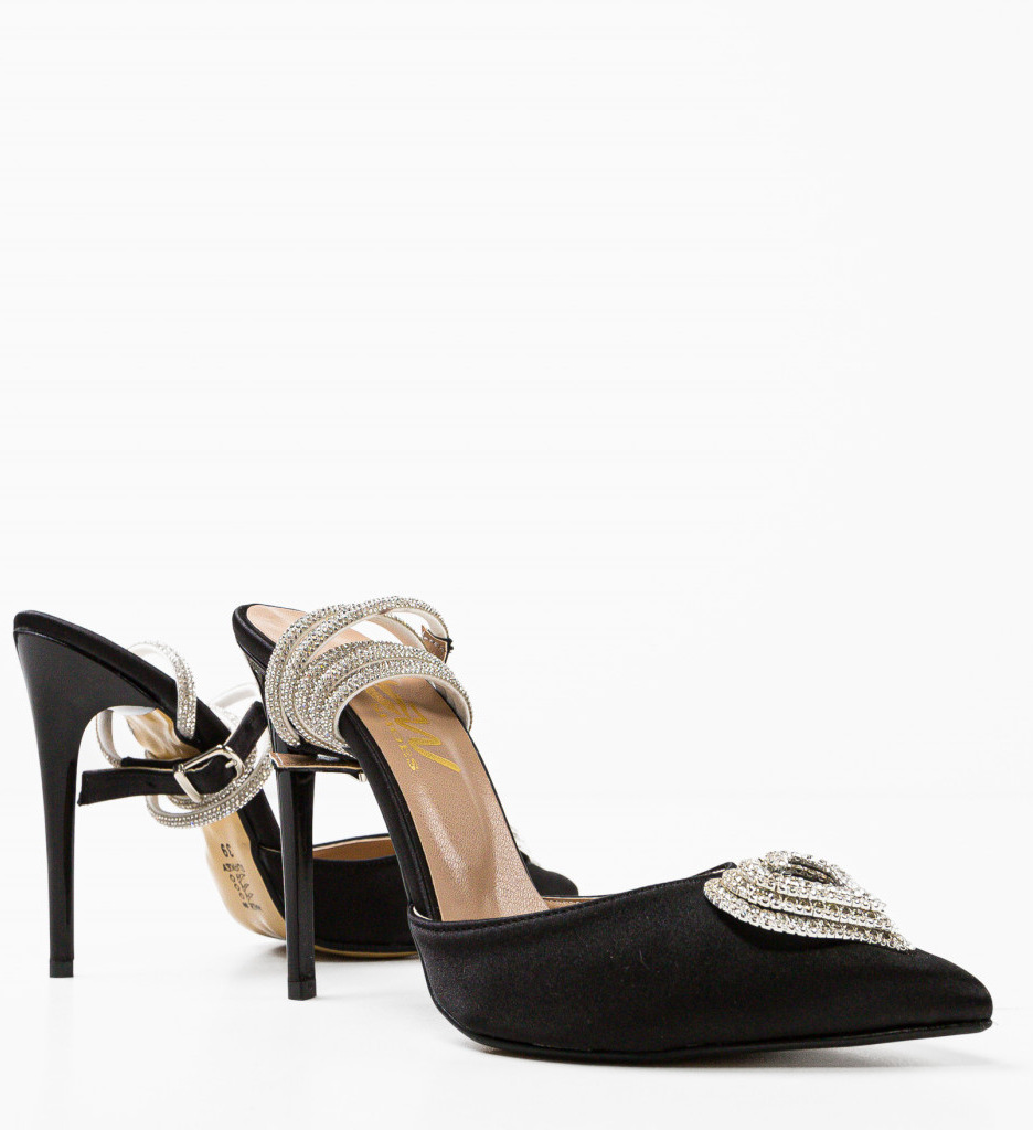 Pantofi cu Toc Tabaga Negri - Eleganță Asigurată - imagine 5