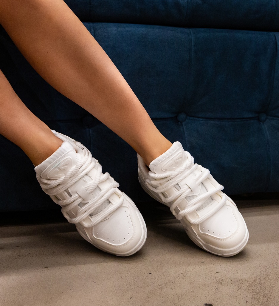 Sneakers Dama Nima Albi | Confort și Stil - imagine 4