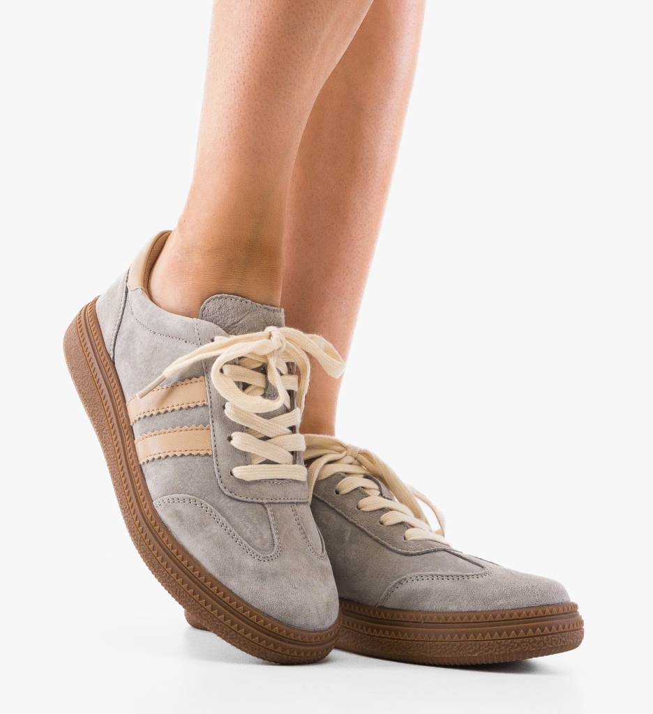 Sneakers Dama Marok Gri - Confort și Stil Sport - imagine 5