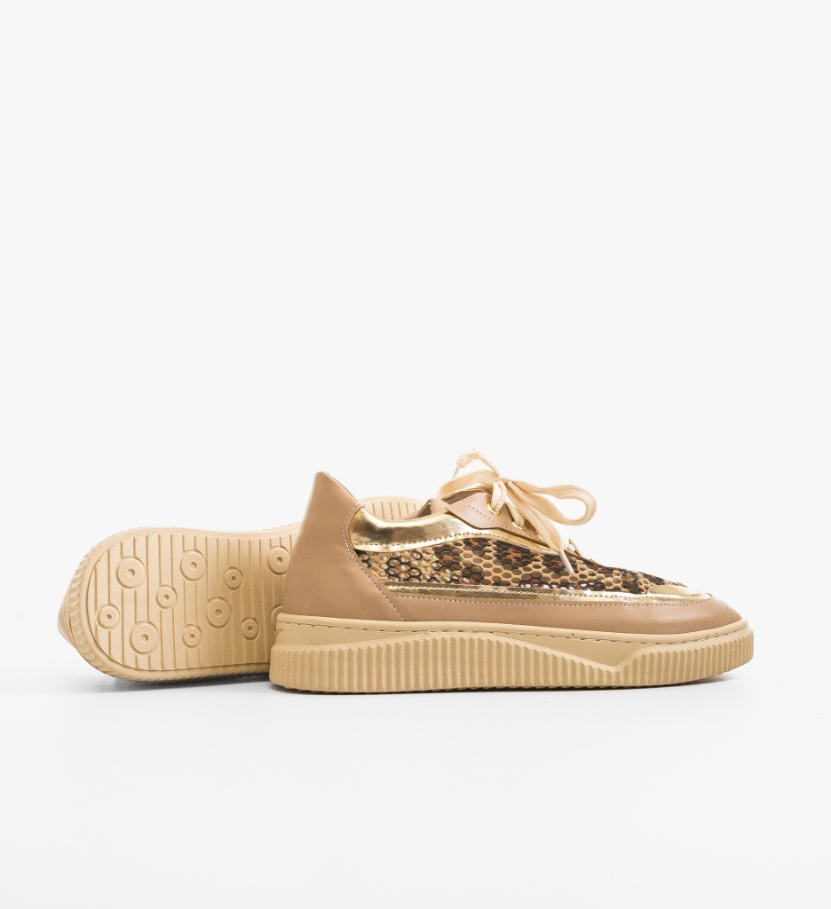 Sneakers Dama Fleralis Nude | Confort & Stil - imagine 4