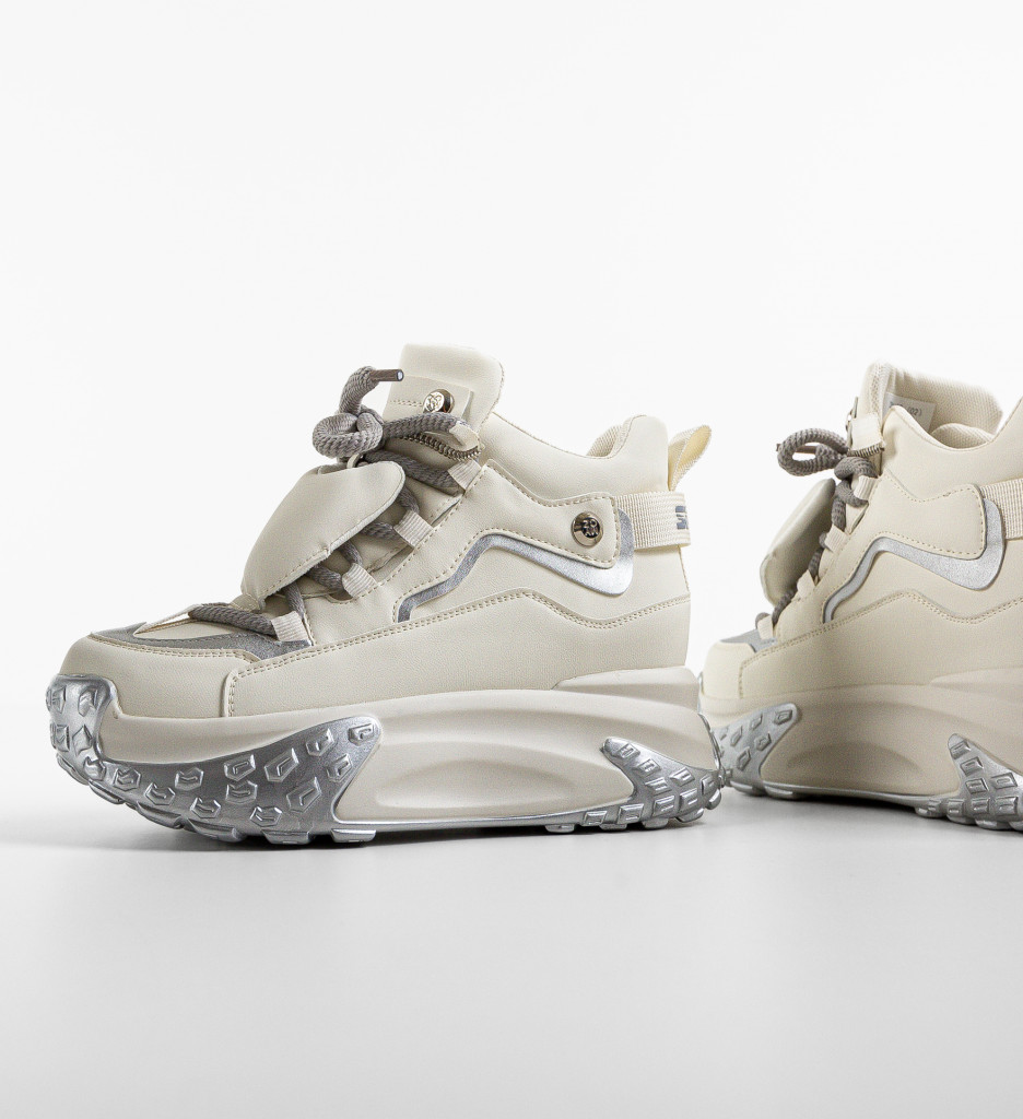 Sneakers Dama Myzor Albi | Stil și Confort - imagine 5