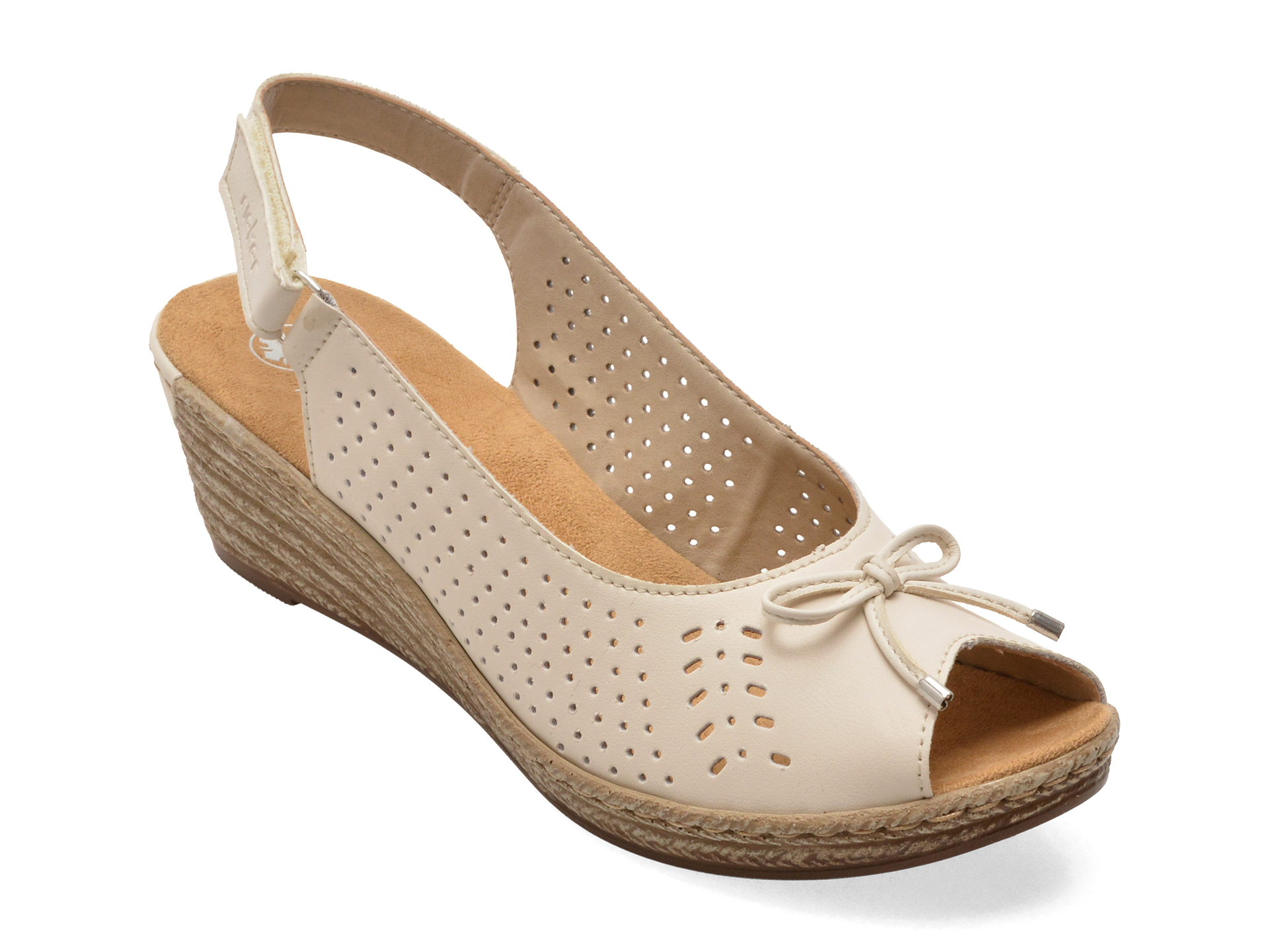 Sandale Rieker 624H1 Bej Piele Naturală Confort