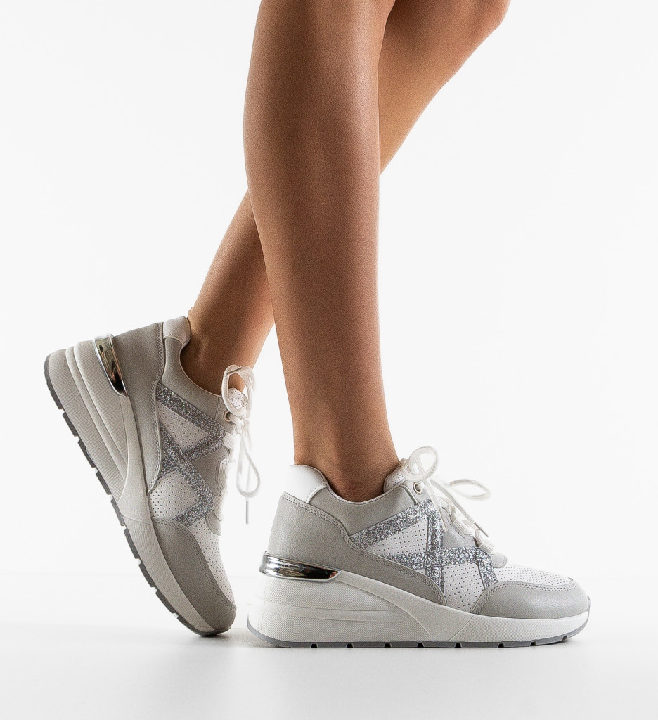 Pantofi Sport Isobel Gri - Confort și Stil Urban - imagine 2