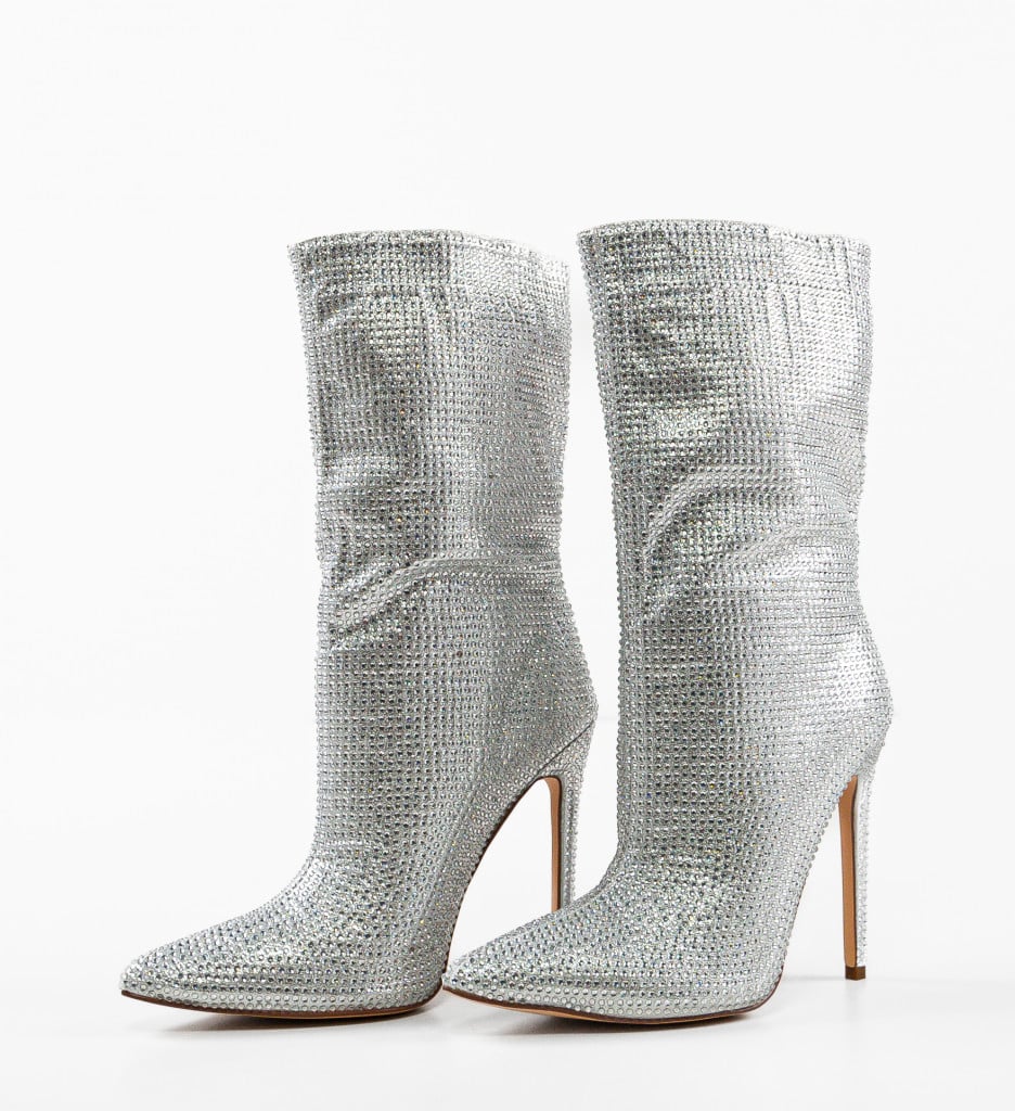 Cizme Dama Lena Argintii - Stil și Eleganta - imagine 5