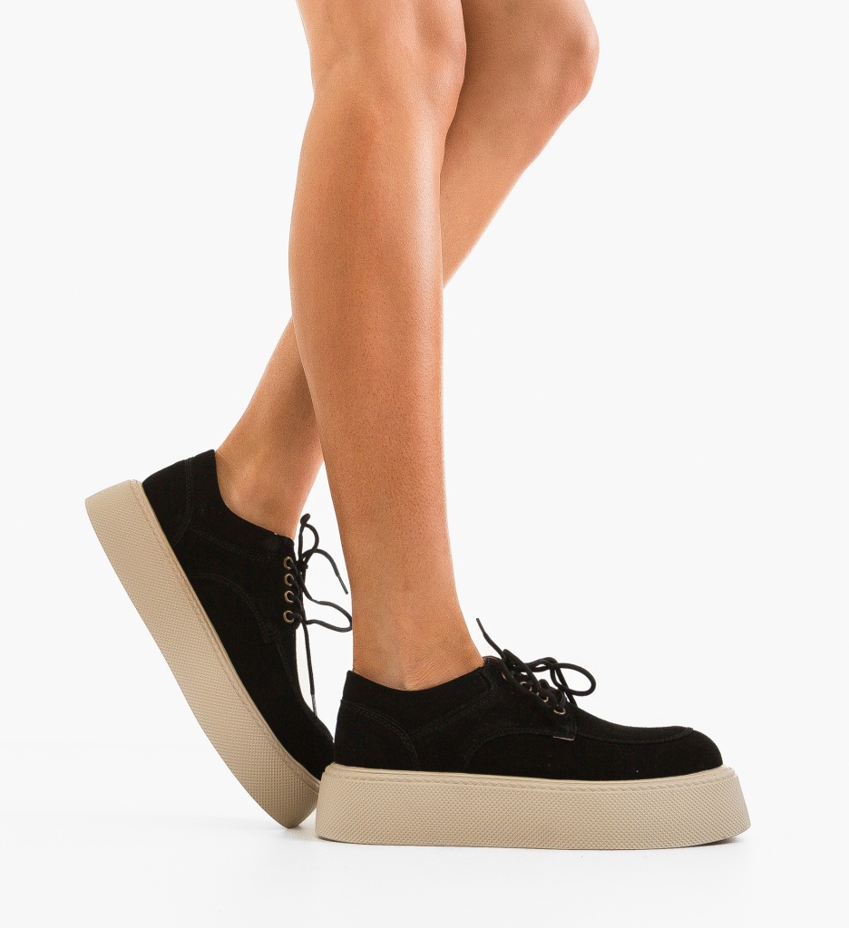 Sneakers Dama Sweep Negri - Confort și Stil