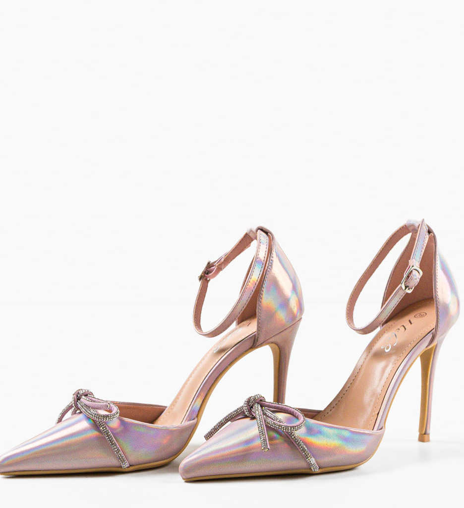 Pantofi Toc Roz Eleganți - Stil Feminin - imagine 6