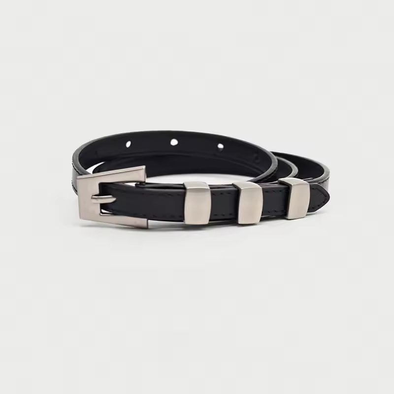 Curea dama Amanda C-218 din piele naturala, neagra