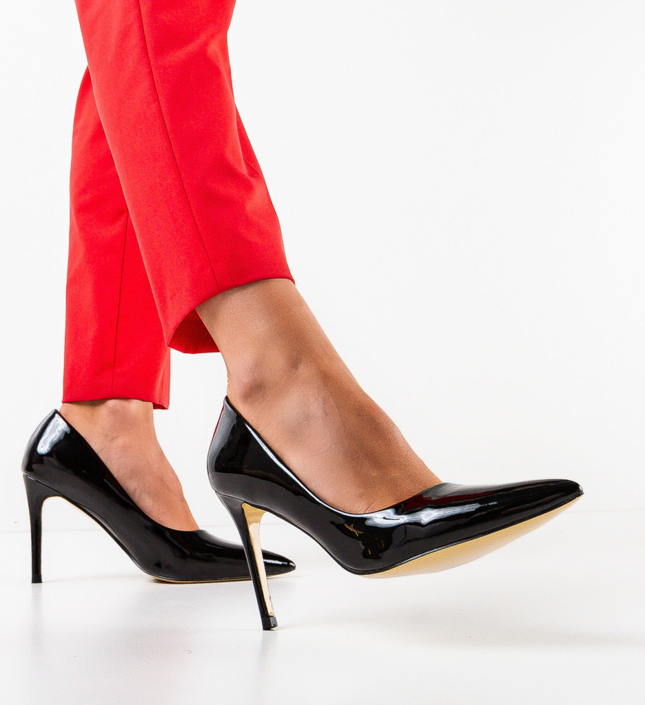 Pantofi Sinead Negri cu Toc Eleganți - imagine 3