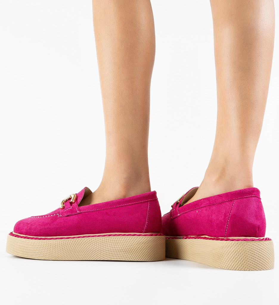 Pantofi Casual Selvie Fuchsia | Confort & Stil - imagine 4