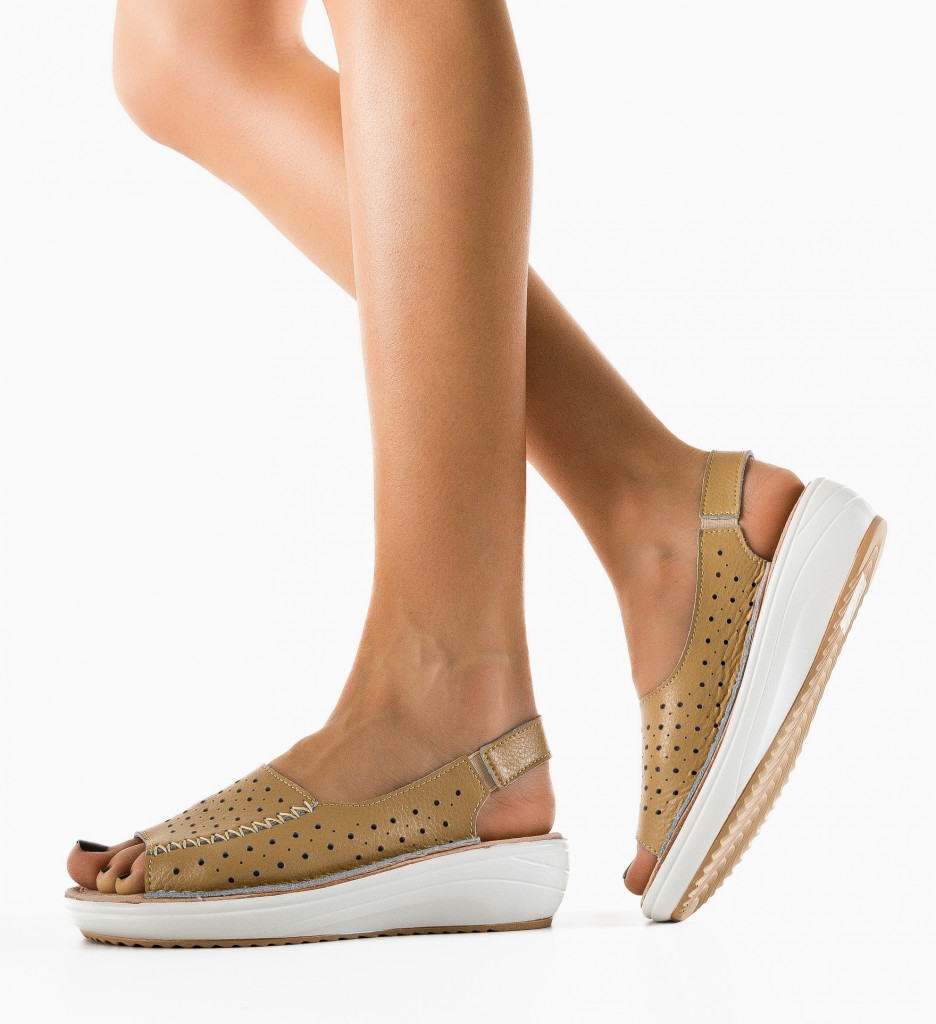 Platforme Casual Lindone Bej - Stil și Confort