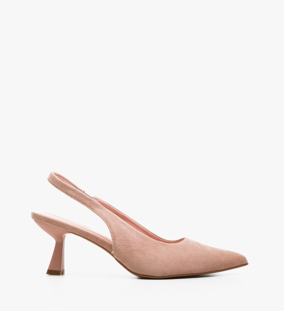 Pantofi Dama Toc Massey Roz Eleganți - imagine 5