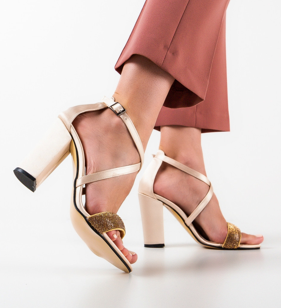 Sandale Toc Terna Bej - Eleganță și Confort - imagine 3