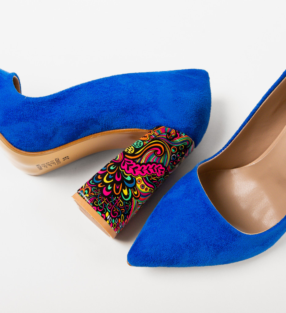 Pantofi Monina Albastre - Eleganță și Stil - imagine 5