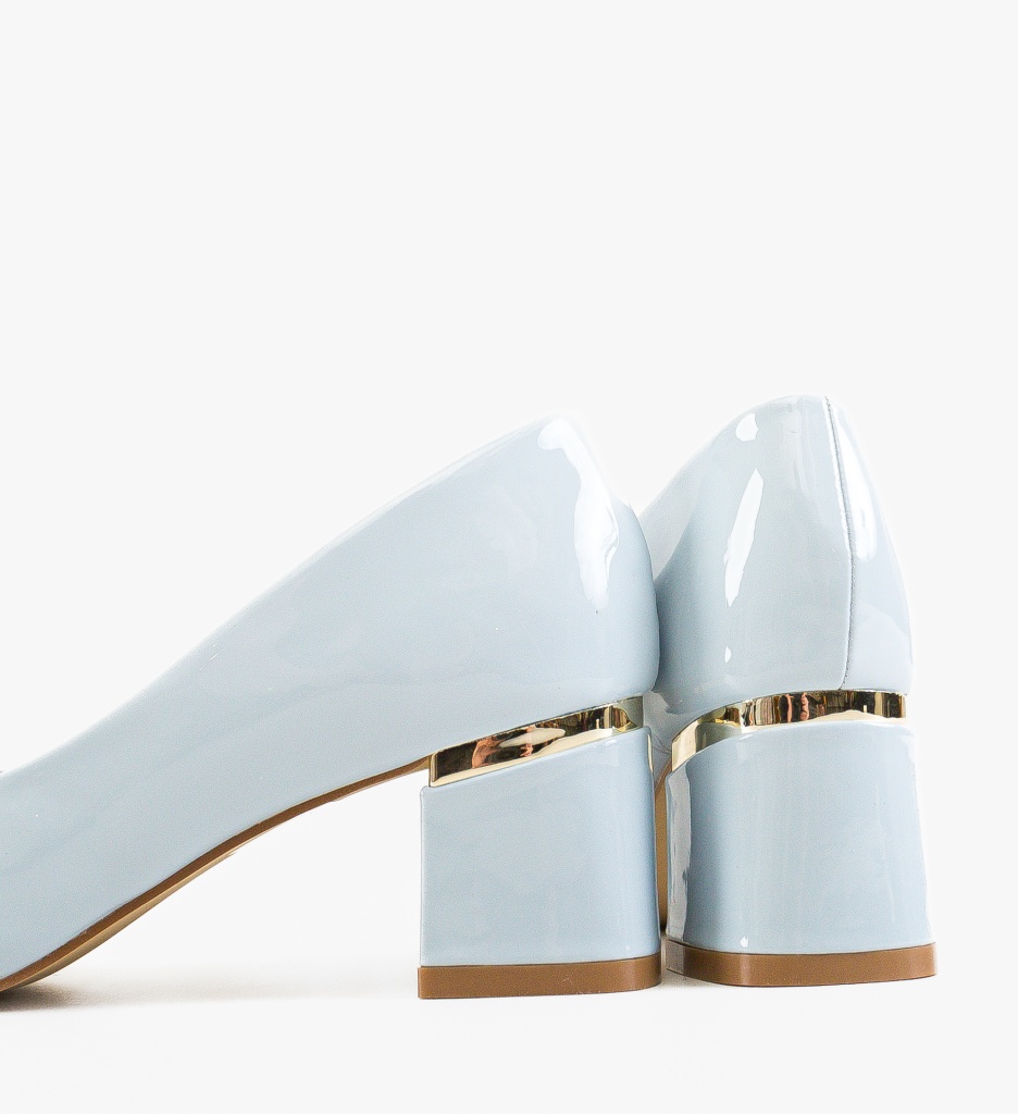 Pantofi Tyrkas Albastri cu Toc Eleganți - imagine 6