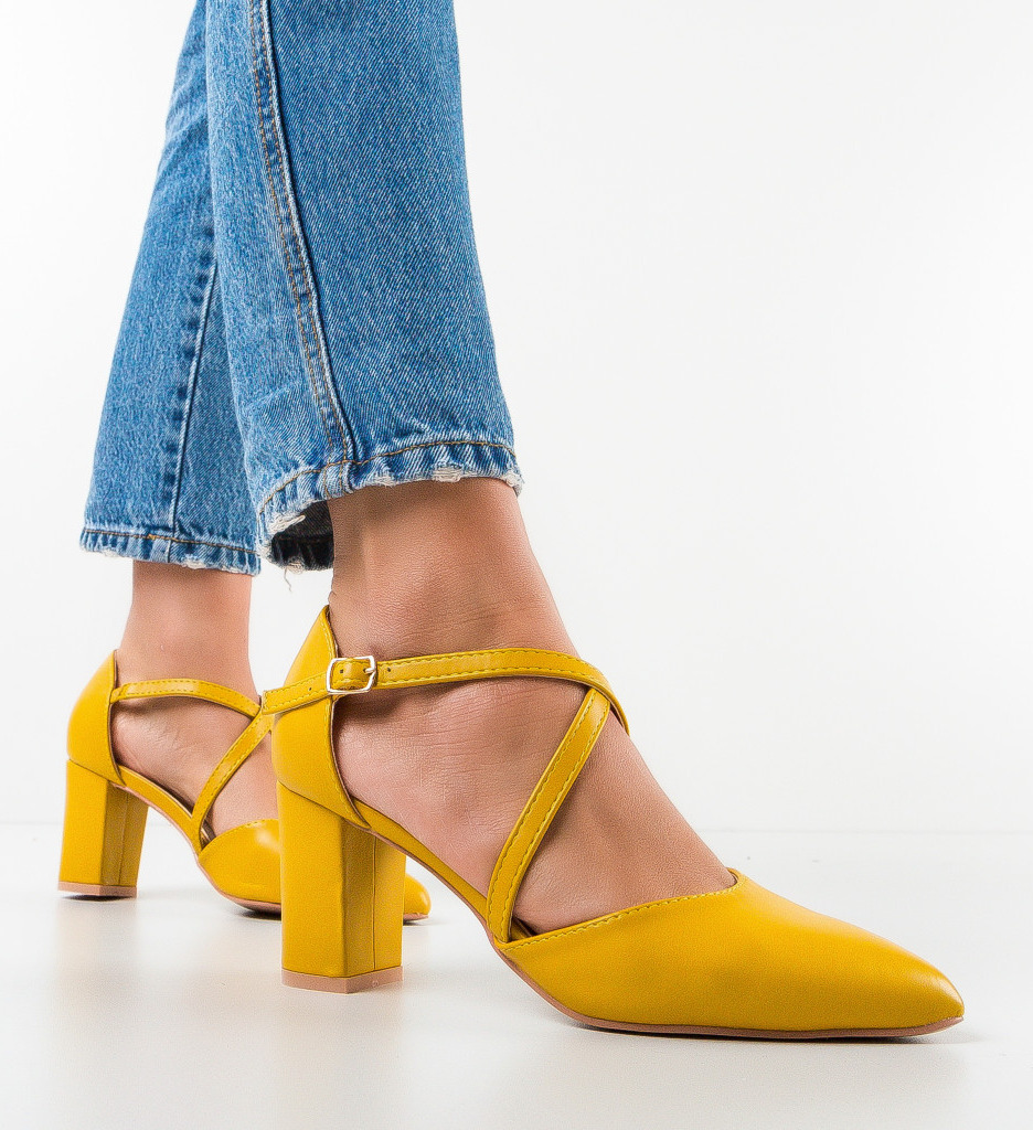 Pantofi Dama Rahma Galbeni | Stil și Eleganță
