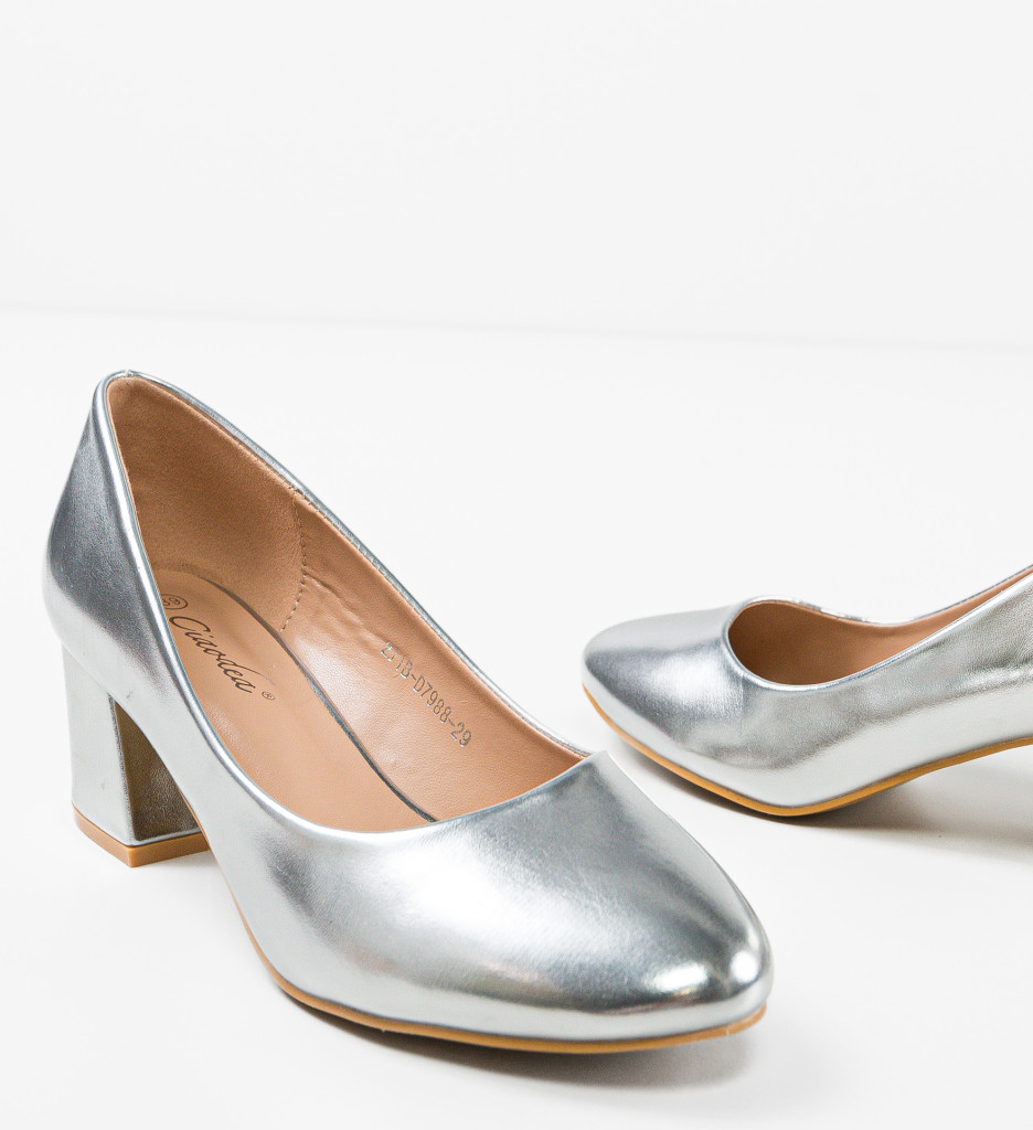 Pantofi dama Cobb Argintii - Eleganță și Stil - imagine 7