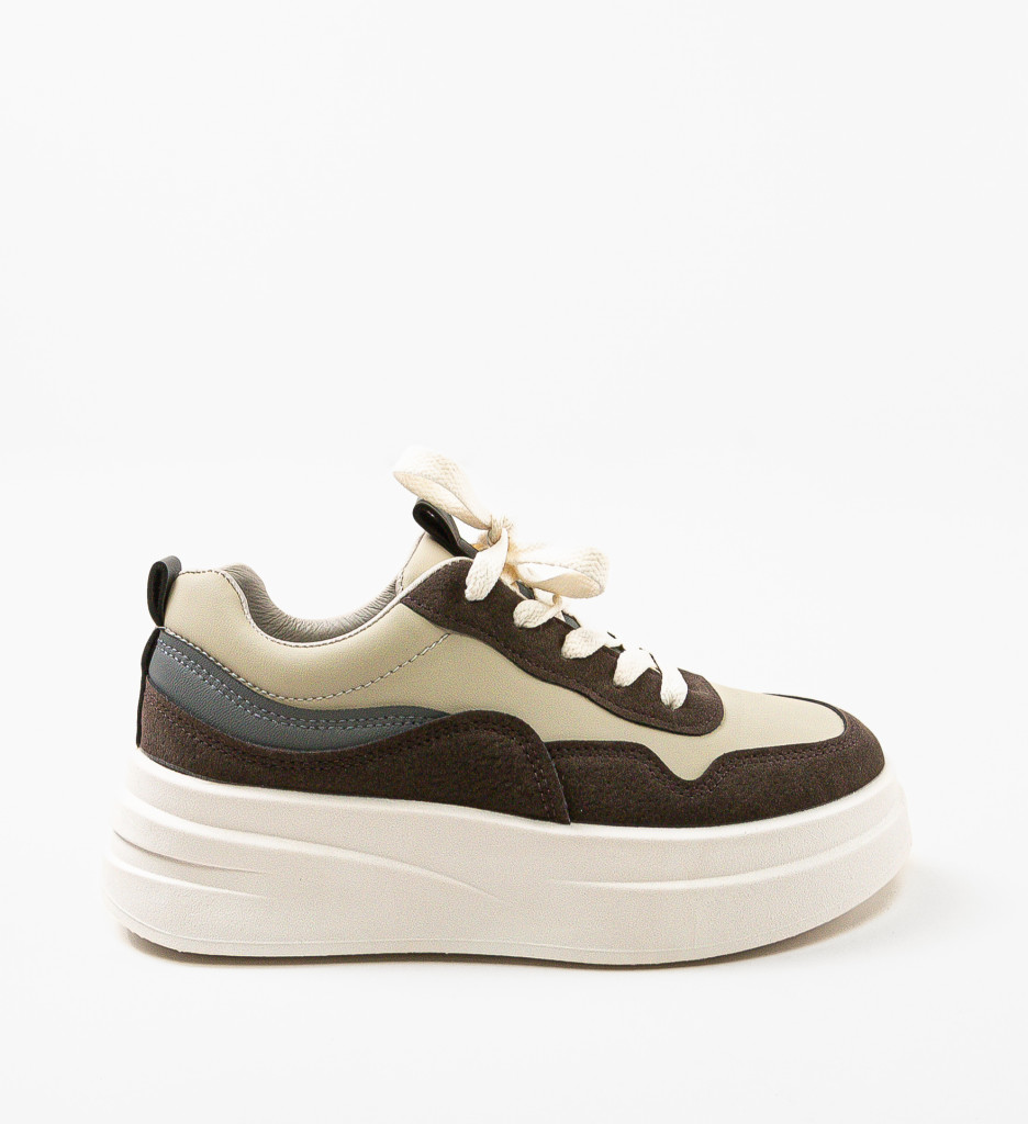 Sneakers Dama Oradela Khaki | Confort și Stil - imagine 5