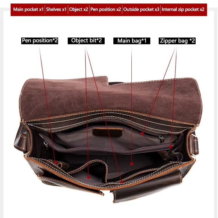 Servieta Barbati Dastan GT3269 Piele Naturala - imagine 5