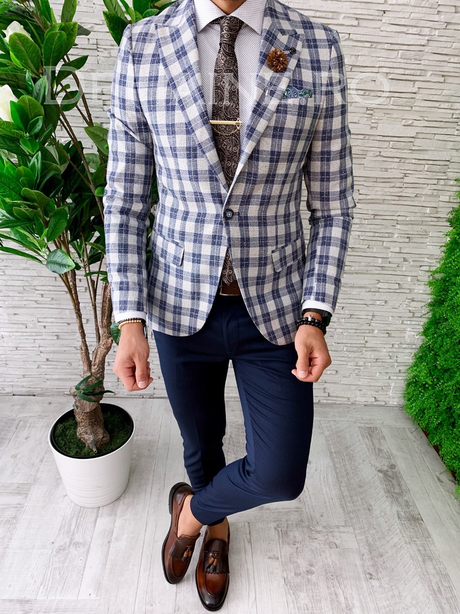 Sacou Barbati Slim Fit Elegant Tip Zara
