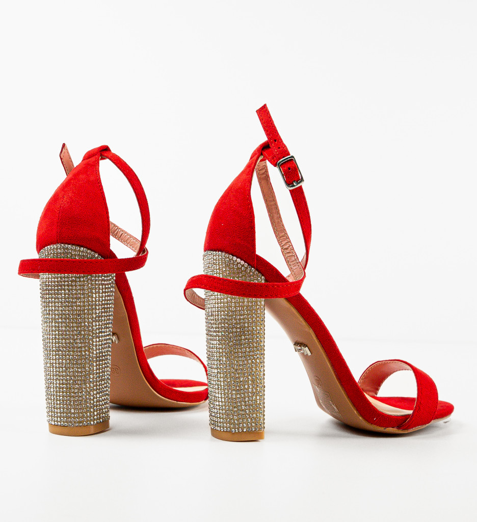Sandale Rosii Teisas | Stil si Eleganta - imagine 6
