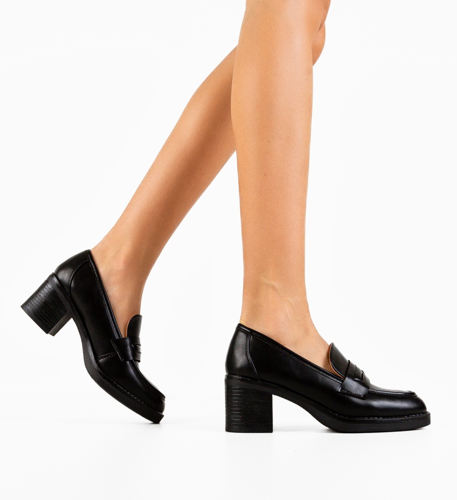 Pantofi Dechen Negri - Eleganță și Stil - imagine 4