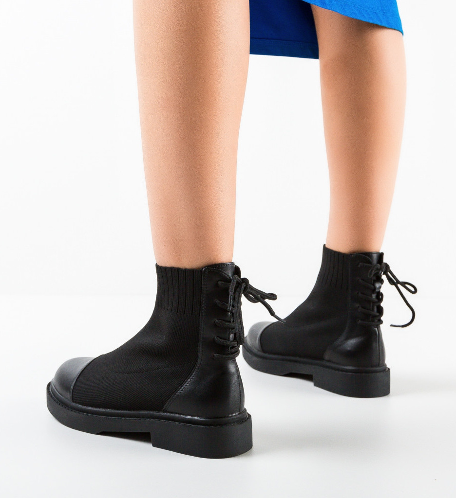 Ghete Dama Vhagar Negre - Eleganță și Stil Urban - imagine 3