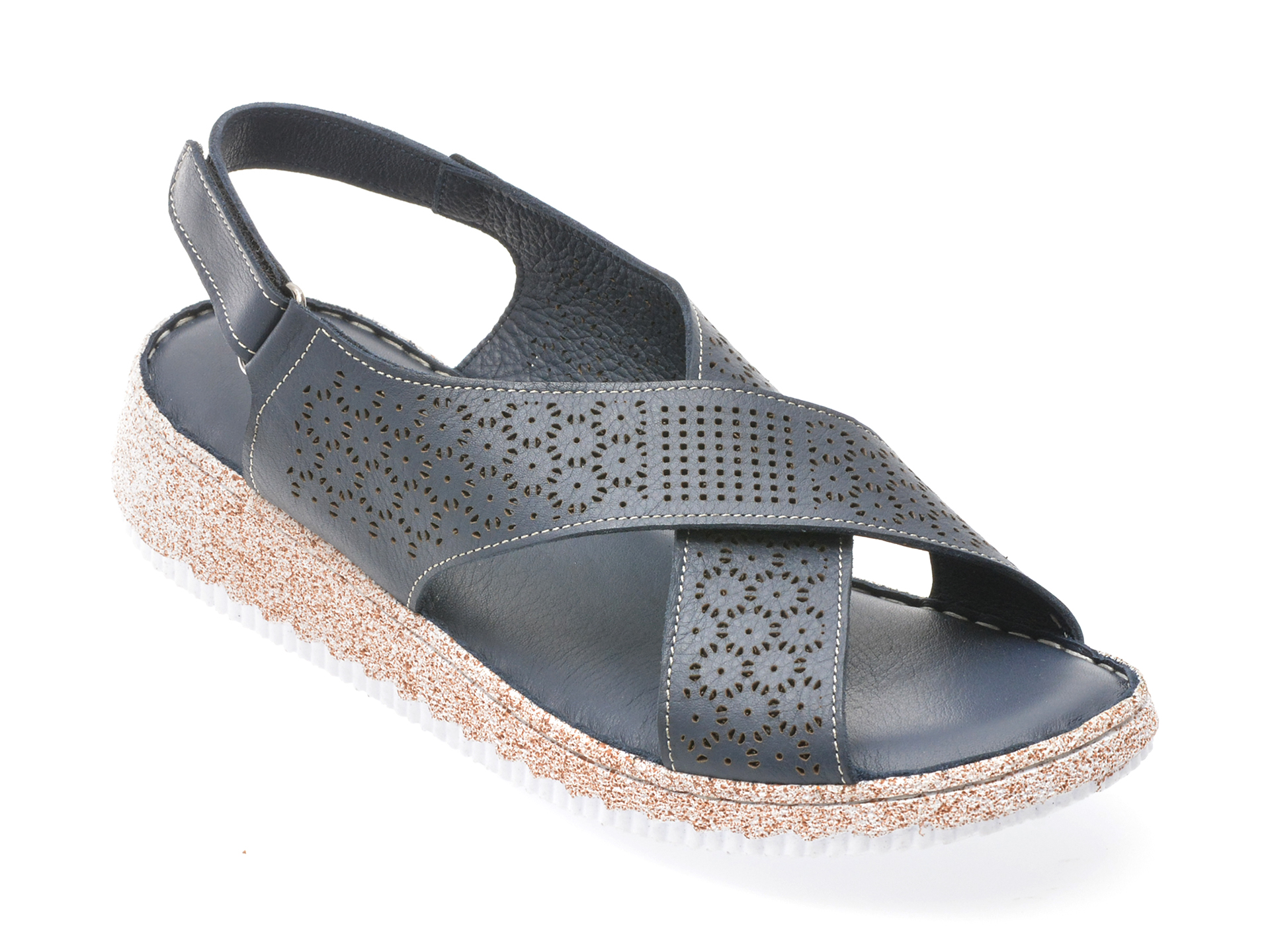 Sandale GOTSI Piele Naturală Bleumarin