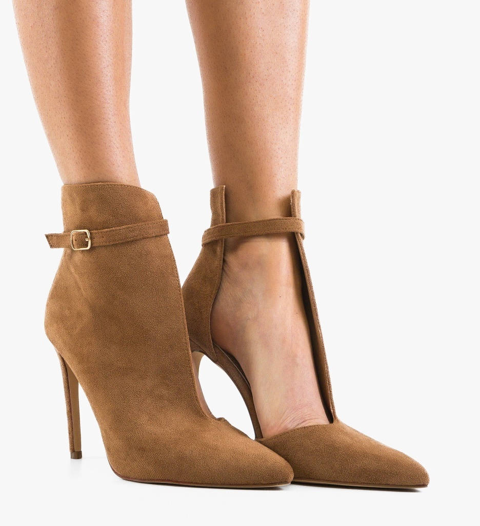 Pantofi Dama Shume Khaki Eleganți - imagine 4