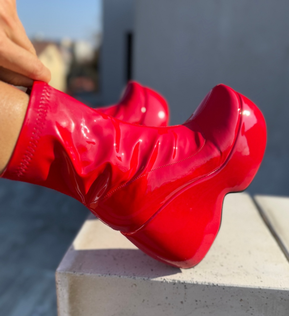 Botine Dama Cosmo Rosii - Stil si Eleganta - imagine 3